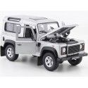 Cochesdemetal.es 2010 Land Rover Defender 90 TDI GRIS 1:24 Welly 22498