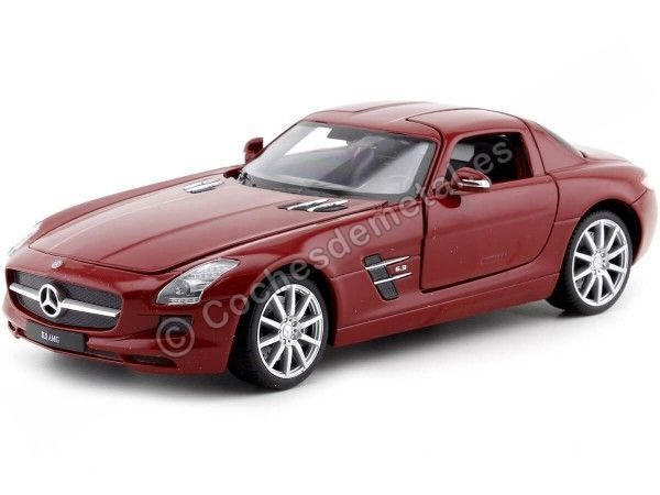 Cochesdemetal.es 2010 Mercedes-Benz SLS AMG Gullwing (C197) Rojo 1:24 Welly 24025