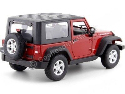 Cochesdemetal.es 2007 Jeep Wrangler Rubicon Techo Rígido Rojo 1:24 Welly 22489 2