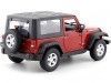 Carsdemetal.es 2007 Jeep Wrangler Rubicon Rigid Red Teto 1:24 Welly 22489