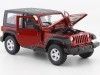 Carsdemetal.es 2007 Jeep Wrangler Rubicon Rigid Red Teto 1:24 Welly 22489