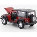 Cochesdemetal.es 2007 Jeep Wrangler Rubicon Techo Rígido Rojo 1:24 Welly 22489