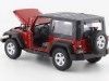 Carsdemetal.es 2007 Jeep Wrangler Rubicon Rigid Red Teto 1:24 Welly 22489