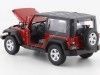 Cochesdemetal.es 2007 Jeep Wrangler Rubicon Techo Rígido Rojo 1:24 Welly 22489