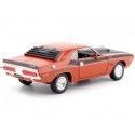 Cochesdemetal.es 1970 Dodge Challenger T/A Coral/Negro 1:24 Welly 24029