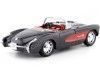 CARSDEMETAL.ES 1957 Chevrolet Corvette Black Convertible / Red 1:24 Welly 29393
