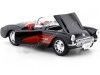 Cochesdemetal.es 1957 Chevrolet Corvette Convertible Negro/Rojo 1:24 Welly 29393
