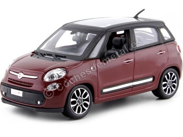 Carsdemetal.es 2013 Fiat 500 L Bordeaux 1:24 Bburago 22126