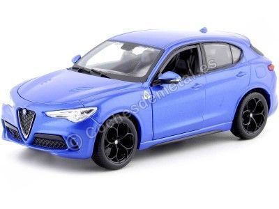 Cochesdemetal.es 2017 Alfa Romeo Stelvio Azul Metalizado 1:24 Bburago 21086