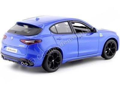 Cochesdemetal.es 2017 Alfa Romeo Stelvio Azul Metalizado 1:24 Bburago 21086 2