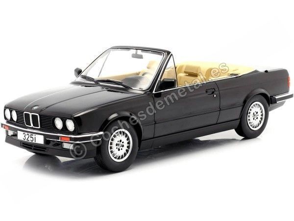 Cochesdemetal.es 1985 BMW Serie 3 (E30) Cabriolet Negro 1:18 MC Group 18153