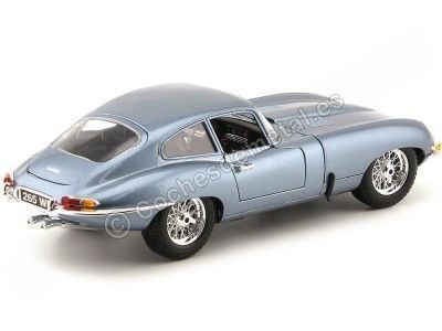 Cochesdemetal.es 1961 Jaguar Type "E" Coupe Azul/Gris Metalizado 1:18 Bburago 12044 2