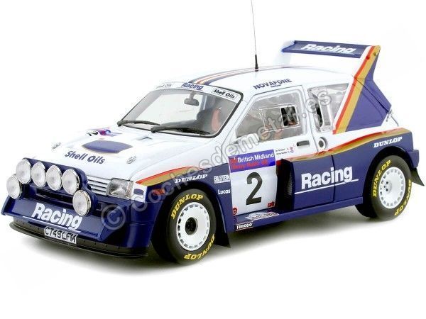 Cochesdemetal.es 1986 MG Metro 6R4 "Winner British Midland Ulster Rally" 1:18 Sun Star 5542