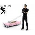 Cochesdemetal.es 1955 Cadillac Fleetwood Series 1:64 + Elvis Figure 1:18 Greenlight 29898