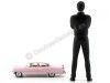 Cochesdemetal.es 1955 Cadillac Fleetwood Series 1:64 + Elvis Figure 1:18 Greenlight 29898