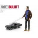 Cochesdemetal.es 1968 Ford Mustang GT Bullitt 1:64 + Steve McQeen Figure 1:18 Greenlight 29931
