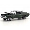 Cochesdemetal.es 1968 Ford Mustang GT Bullitt 1:64 + Steve McQeen Figure 1:18 Greenlight 29931