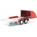 CarsDemetal.es Red Trailer de dois eixos para o carro americano às 1:18 Auto World AMM1167