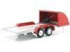 CarsDemetal.es Red Trailer de dois eixos para o carro americano às 1:18 Auto World AMM1167