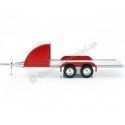 CarsDemetal.es Red Trailer de dois eixos para o carro americano às 1:18 Auto World AMM1167