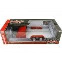 CarsDemetal.es Red Trailer de dois eixos para o carro americano às 1:18 Auto World AMM1167