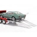 CarsDemetal.es Red Trailer de dois eixos para o carro americano às 1:18 Auto World AMM1167
