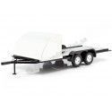 CarsDemetal.es Chrome Trailer de dois eixos para o carro americano às 1:18 Auto World AMM1166