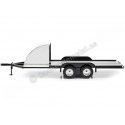 CarsDemetal.es Chrome Trailer de dois eixos para o carro americano às 1:18 Auto World AMM1166