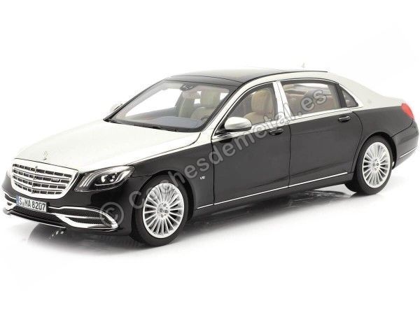 Cochesdemetal.es 2018 Mercedes-Maybach S650 Limousine Black/Silver 1:18 Norev 183427