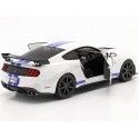 Cochesdemetal.es 2020 Ford Mustang Shelby GT500 Fast Track Blanco/Azul 1:18 Solido S1805904