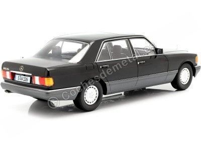 Cochesdemetal.es 1985 Mercedes-Benz 560 SEL Clase S Facelift (W126) Negro/Gris 1:18 iScale 118000000057 2