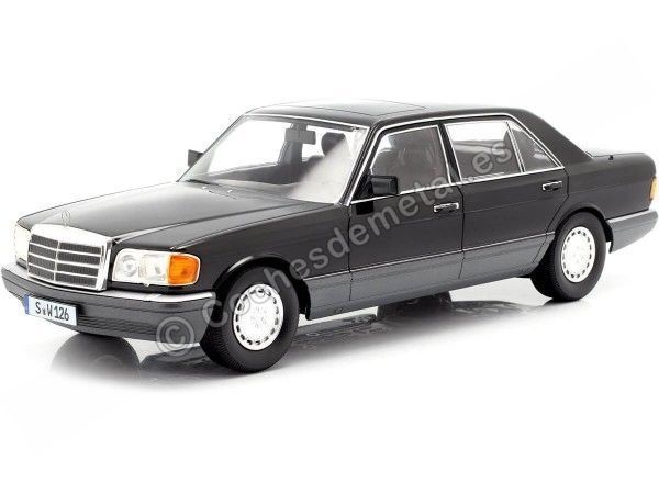 Carsdemetal.es 1985 Mercedes-Benz 560 Sel Class S Facelift (W126) preto/cinza 1:18 ISCALE 118000000057