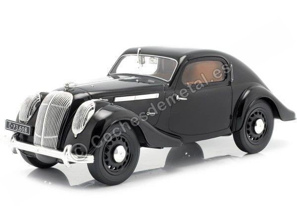 Cochesdemetal.es 1935 Skoda Popular Sport Monte Carlo Black 1:18 Iscale 1180000000030