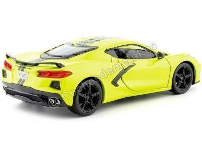 Cochesdemetal.es 2020 Chevrolet Corvette Stingray Coupe Z51 Amarillo 1:24 Maisto 31527 2