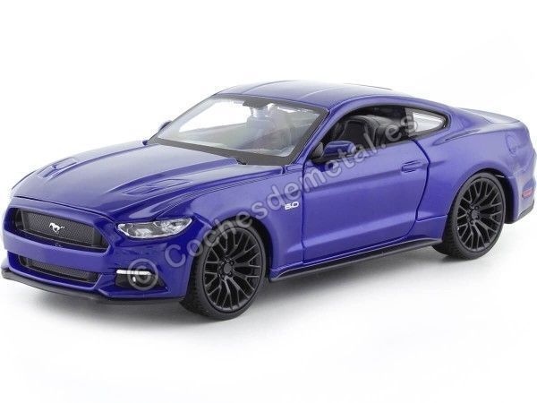 Cochesdemetal.es 2015 Ford Mustang GT Azul 1:24 Maisto 31508