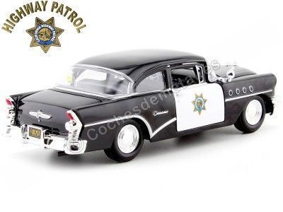 Cochesdemetal.es 1955 Buick Centuri Police Patrol Negro/Blanco 1:26 Maisto 31295 2