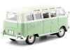 Cochesdemetal.es 1961 Volkswagen T1 Samba Bus Green/Cream 1:25 Maisto 31956