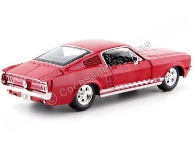 1967 Ford Mustang GT Fastback Rojo 1:24 Maisto 31260 Cochesdemetal.es 2