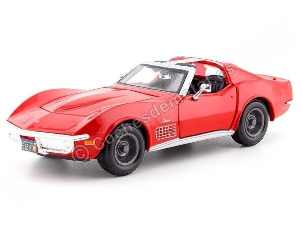 Cochesdemetal.es 1970 Chevrolet Corvette C3 T-Top Rojo 1:24 Maisto 31202