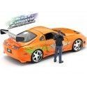 Carsdemetal.es 1995 Toyota supra "Fast & Furious + Brian Figura" Kit de metal 1:24 Jada Toys 30699 253203017