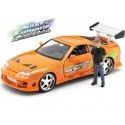 Carsdemetal.es 1995 Toyota supra "Fast & Furious + Brian Figura" Kit de metal 1:24 Jada Toys 30699 253203017