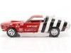Cochesdemetal.es 1968 Ford Mustang Fastback "Sandy Elliot" Rojo / Blanco 1:18 Auto World AW259