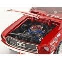 Cochesdemetal.es 1968 Ford Mustang Fastback "Sandy Elliot" Rojo / Blanco 1:18 Auto World AW259
