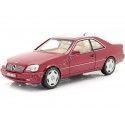 Cochesdemetal.ES 1998 Mercedes-Benz CL 600 Coupé (C140) Almadine Red Metallic 1:18 CONCESSIONNAIRE ÉDITION B66040651