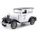 Cochesdemetal.es 1931 Ford Model A Tudor Police Car Blanco / Negro 1:18 Sun Star 6108