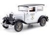 Cochesdemetal.es 1931 Ford Model A Tudor Police Car Blanco / Negro 1:18 Sun Star 6108