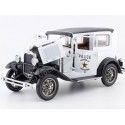 Cochesdemetal.es 1931 Ford Model A Tudor Police Car Blanco / Negro 1:18 Sun Star 6108