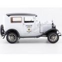 Cochesdemetal.es 1931 Ford Model A Tudor Police Car Blanco / Negro 1:18 Sun Star 6108