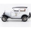 Cochesdemetal.es 1931 Ford Model A Tudor Police Car Blanco / Negro 1:18 Sun Star 6108