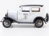 Cochesdemetal.es 1931 Ford Model A Tudor Police Car Blanco / Negro 1:18 Sun Star 6108